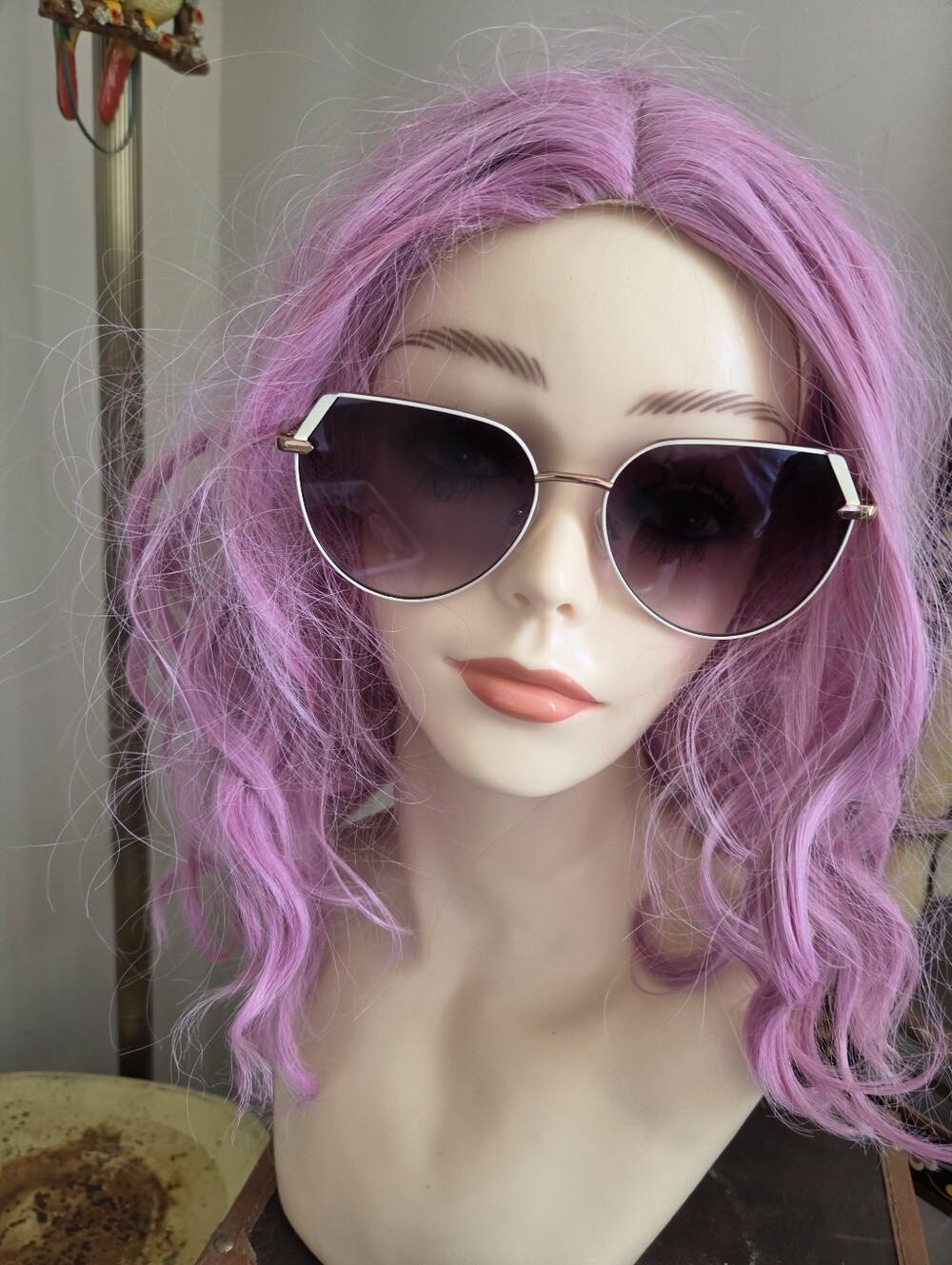 Quay Gold Frame Sunglasses with Purple Gradient Lenses